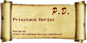 Prisztacs Dorisz névjegykártya